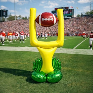 4ft Football Goal Post Balloon - Large Football Party Decor, Field Goal Balloon, Sports Party Photo Prop, Tailgate & Game Day Decor