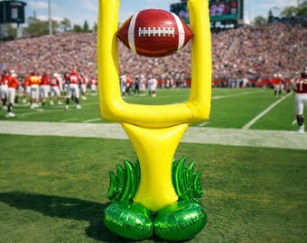 4ft Football Goal Post Balloon - Large Football Party Decor, Field Goal Balloon, Sports Party Photo Prop, Tailgate & Game Day Decor