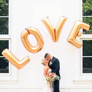 Giant LOVE Balloons 34" Love Letter Balloons Wedding Balloons Engagement Party Engagement Photo Shoot Anniversary XOXO Heart Decor XO