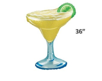 36" Margarita Glass Balloon - Party Supplies - 21st Birthday Party - Fiesta Party - BBQ Party Balloons - Photo Props - Bachelorette Party