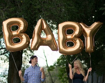 BABY Balloon 34" Baby Shower Balloons Shower Decoration Oh Baby Balloons Baby Announcement Baby Banner Balloon Banner Bunting Decor Mylar