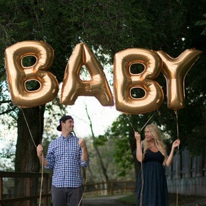 BABY Balloon 34" Baby Shower Balloons Shower Decoration Oh Baby Balloons Baby Announcement Baby Banner Balloon Banner Bunting Decor Mylar