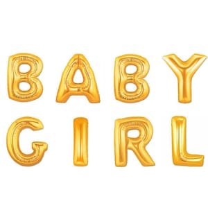 BABY GIRL Balloons Baby Shower Balloons Gender Reveal Decor Oh Girl Balloon Banner Oh Baby Baby Balloons Its A Girl Girl Balloons Garland