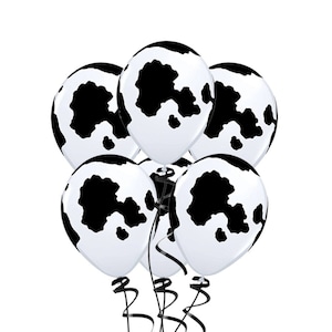 Cow Balloons - Animal Balloons, Cow Birthday Party Balloons, Farm Theme Party, Farm Balloons, Holstein, Barnyard Party Balloons, Rodeo - 11"