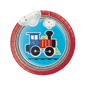 Train Dessert Plates - Train Party Supplies, Train Party Plates, Train Birthday, Birthday Plates, Birthday Decoration, Choo Choo Train Party