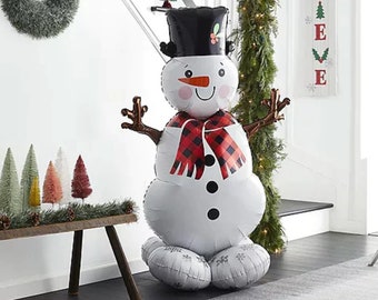 55" Snowman Balloon Christmas Decoration, Christmas Party, Holiday Party, Merry Christmas, Snowman Decoration, Office Party Decor - AIR ONLY