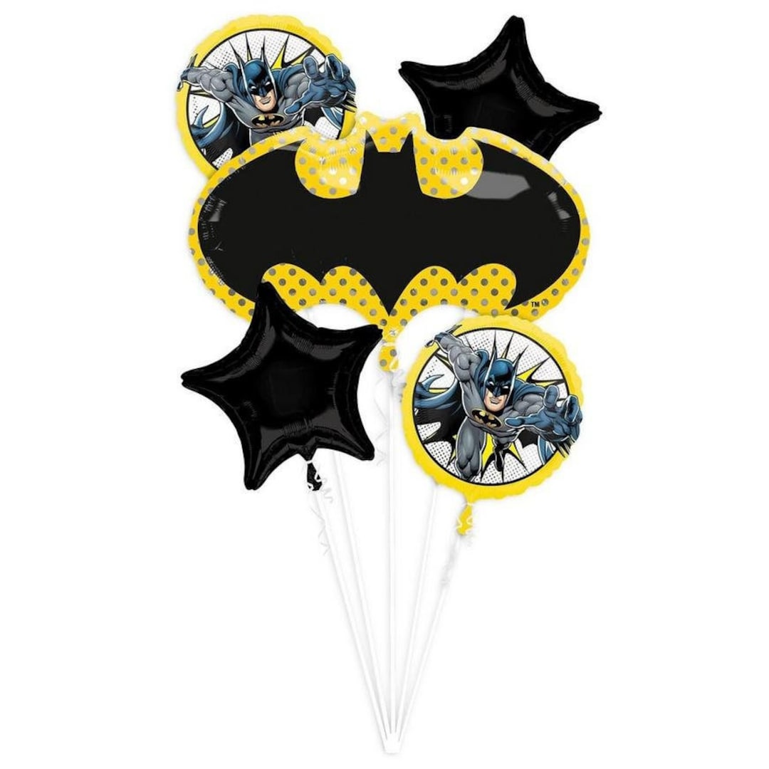 Batman Balloon Bouquet Batman Party Decor Batman Birthday - Etsy