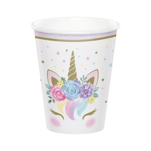Unicorn Cups Unicorn Party Cups Unicorn Birthday Unicorn Baby Shower Cups Unicorn Beverage Cups Unicorn Party Supplies Unicorn Decorations
