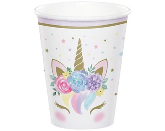Unicorn Cups Unicorn Party Cups Unicorn Birthday Unicorn Baby Shower Cups Unicorn Beverage Cups Unicorn Party Supplies Unicorn Decorations