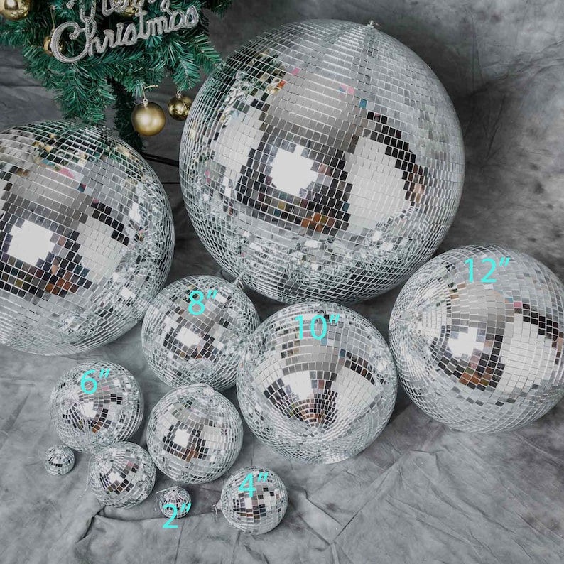 Disco Balls - Mirror Balls, Vintage Retro, Hippie 70s Theme, Disco Party, Disco Decor, Groovy, Disco Fever - 2", 4", 6", 8", 10", 12" Sizes image 3