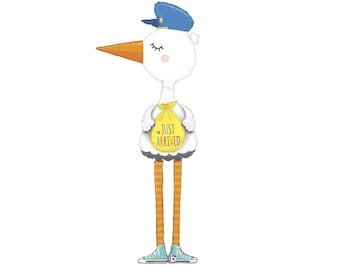 6ft Stork Special Delivery Balloon, Baby Shower Balloon, Stork Baby Balloon, Stork Balloon, Welcome Baby Decor, Gender Neutral Baby Shower