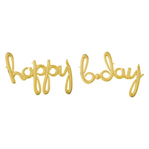 Happy Birthday Script Balloons Birthday Party Decorations Bday Balloons Cursive Banner Birthday Banner Birthday Balloon Banner Bday Banner