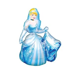 4FT Cinderella Balloon - Disney Princess Theme Birthday, Disney Princess Birthday Party, Cinderella Party Decorations, Cinderella Decor