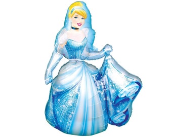 4FT Cinderella Balloon - Disney Princess Theme Birthday, Disney Princess Birthday Party, Cinderella Party Decorations, Cinderella Decor