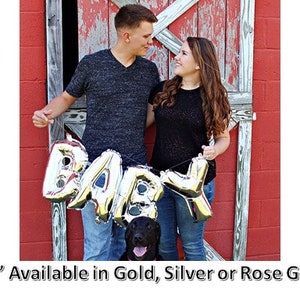 14&quot; BABY Balloons available in Gold, Silver or Rose Gold Balloons, Baby balloons, Boy Baby Baby Shower or Girl Baby Shower Balloons
