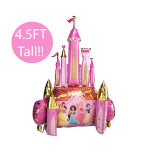 55" Princess Castle Balloon Princess Balloon Disney Princess Birthday Once Upon A Time Birthday Disney Princess Party Decorations Fairytale