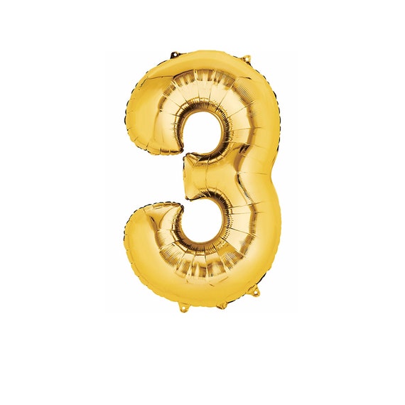 Number 3 mylar balloon deals