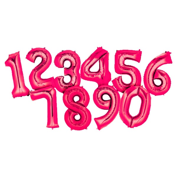 PINK Number Balloons 40" Giant Number Balloons Birthday Balloons Age Balloons Jumbo Number Balloons Balloons Birthday Party Anniversary