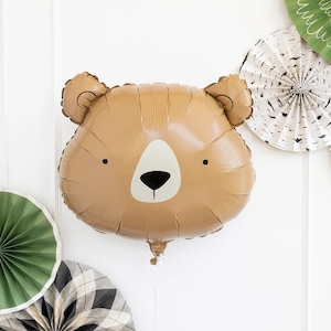 Bear Balloon | Bear Birthday Party - Teddy Bear Party - Bear Theme Party - Teddy Bear Party Decor - Camping Birthday Party - Beary First