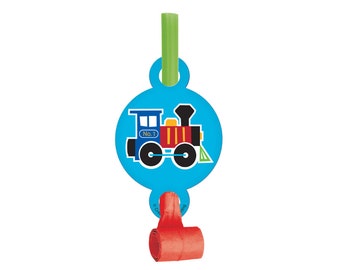 Train Party Favors - Blowouts, Party Favors for Train Birthday, Train Party, Train Baby Shower, Train Birthday, Railroad Party Theme -8 Pack
