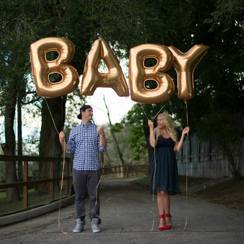 BABY Balloon 34' Baby Shower Balloons Shower Decoration Oh Baby Balloons Baby Announcement Baby Banner Balloon Banner Bunting Decor Mylar 