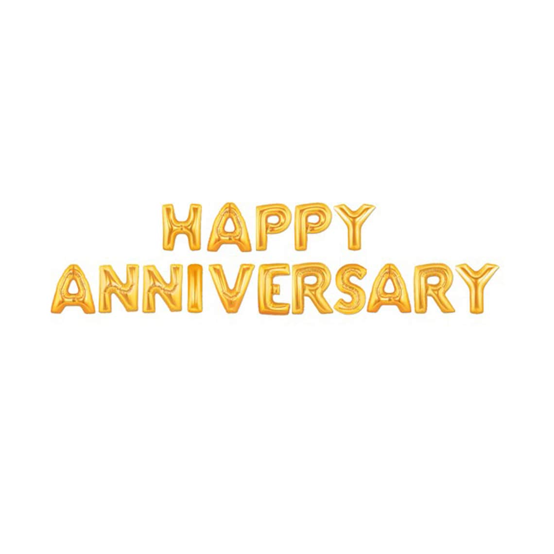 Happy Anniversary Balloon Banner Gold or Silver 34 or - Etsy
