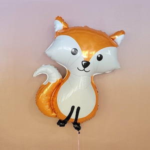 36&quot; Fox Balloon - Woodland Baby Shower Decorations, Woodland Balloon, Animal Themed Party, Woodland Fox, Fox Birthday, Fox Theme