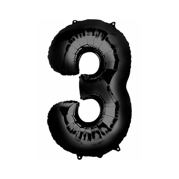 number 3 balloon