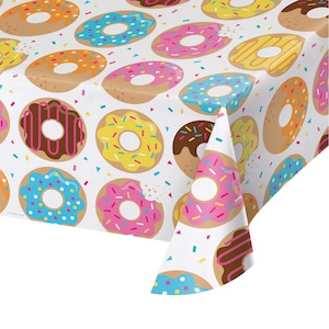 Donut Tablecloth - Donut Birthday - Donut Party - Sprinkles Birthday - Donut Baby Shower - Cupcake Party - Table - Donuts - Party Supplies