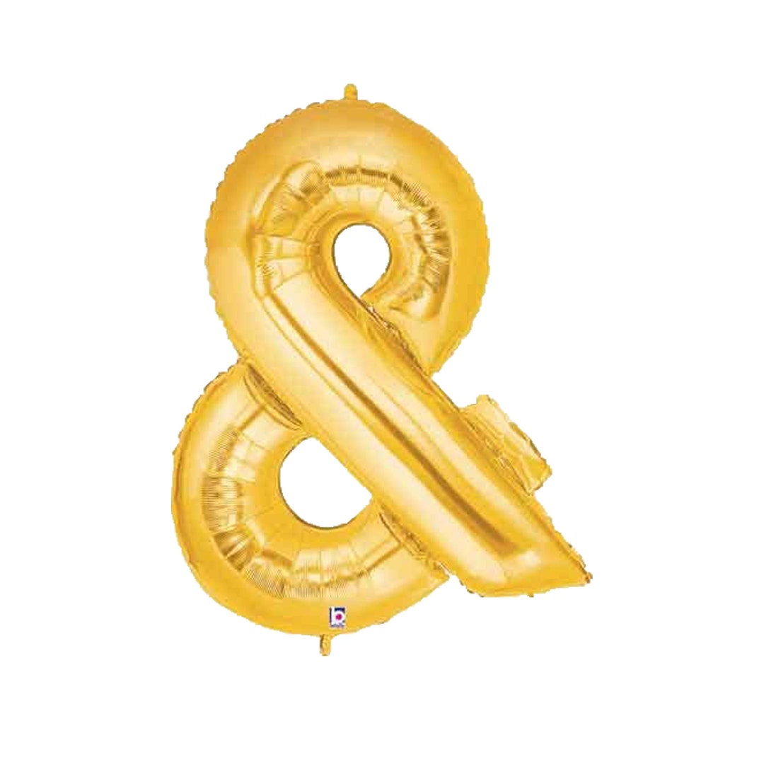 34in Ampersand Balloon GOLD Party Decor Wedding Decor Party Balloon