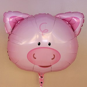 30" Pig Balloon - Farm Party Balloons, Pig Birthday, Farm Theme Party, Animal Theme, Barnyard Bash, Farm Animal Balloons, Barnyard Birthday