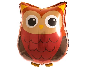 Jumbo Owl Balloon 26"- Owl Birthday Balloon, Owl Party Decorations, Woodland Animal Balloons, Owl Themed Party, Woodland Animal Themed Party