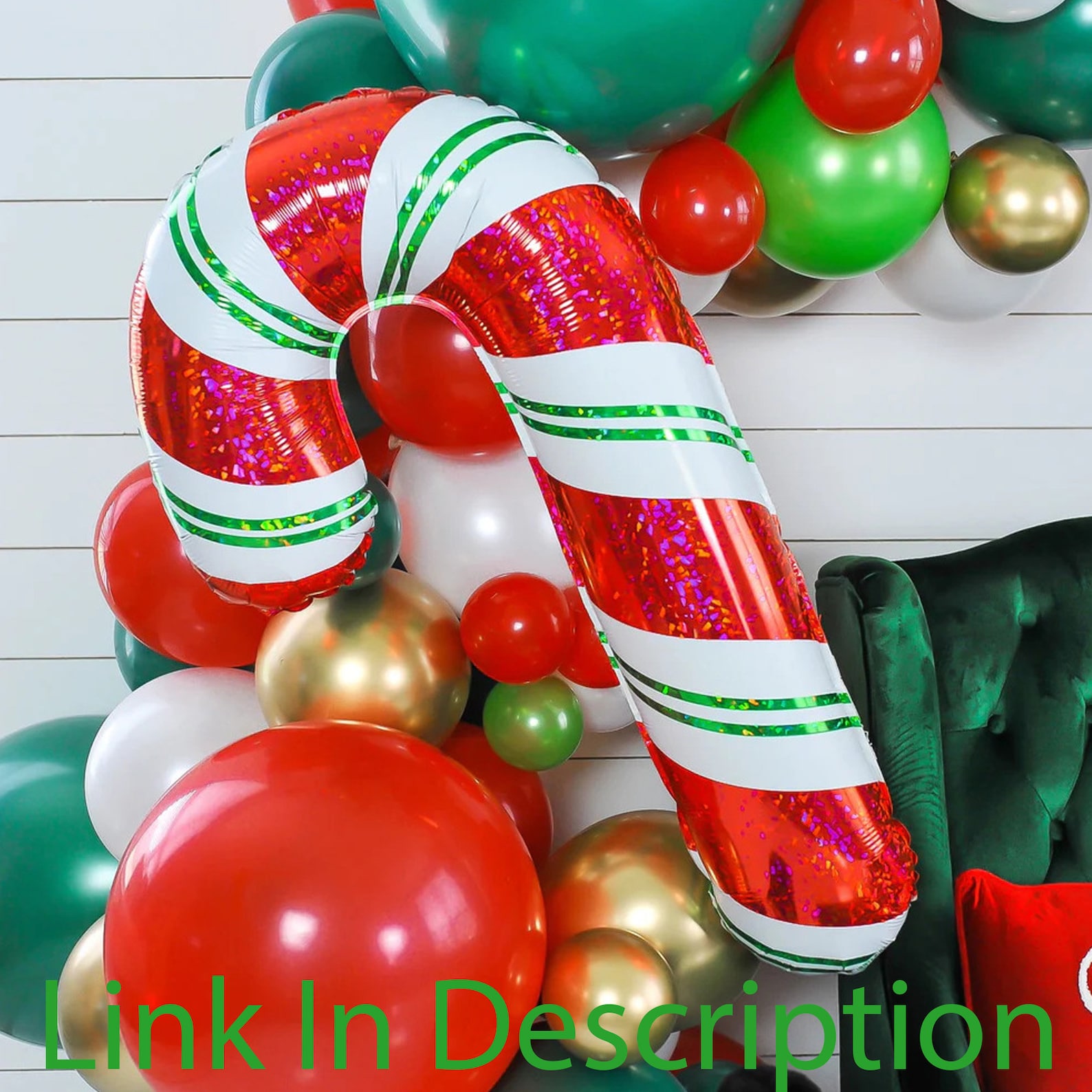 Candy Cane Balloon 18 Peppermint Balloon Onederland Etsy