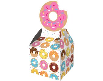 Donut Favor Boxes - Donut Birthday Party Supplies, Donut Party Favors, Donut Decorations, Treat Boxes, Gift Box, Donut Decor, Cupcake Party