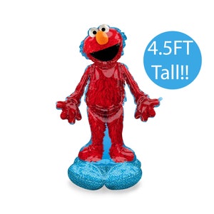 4.5FT Elmo Balloon - Elmo Birthday Party Decorations, Sesame Street Theme, Elmo Baby Shower, Sesame Street Birthday, Sesame Street Balloons