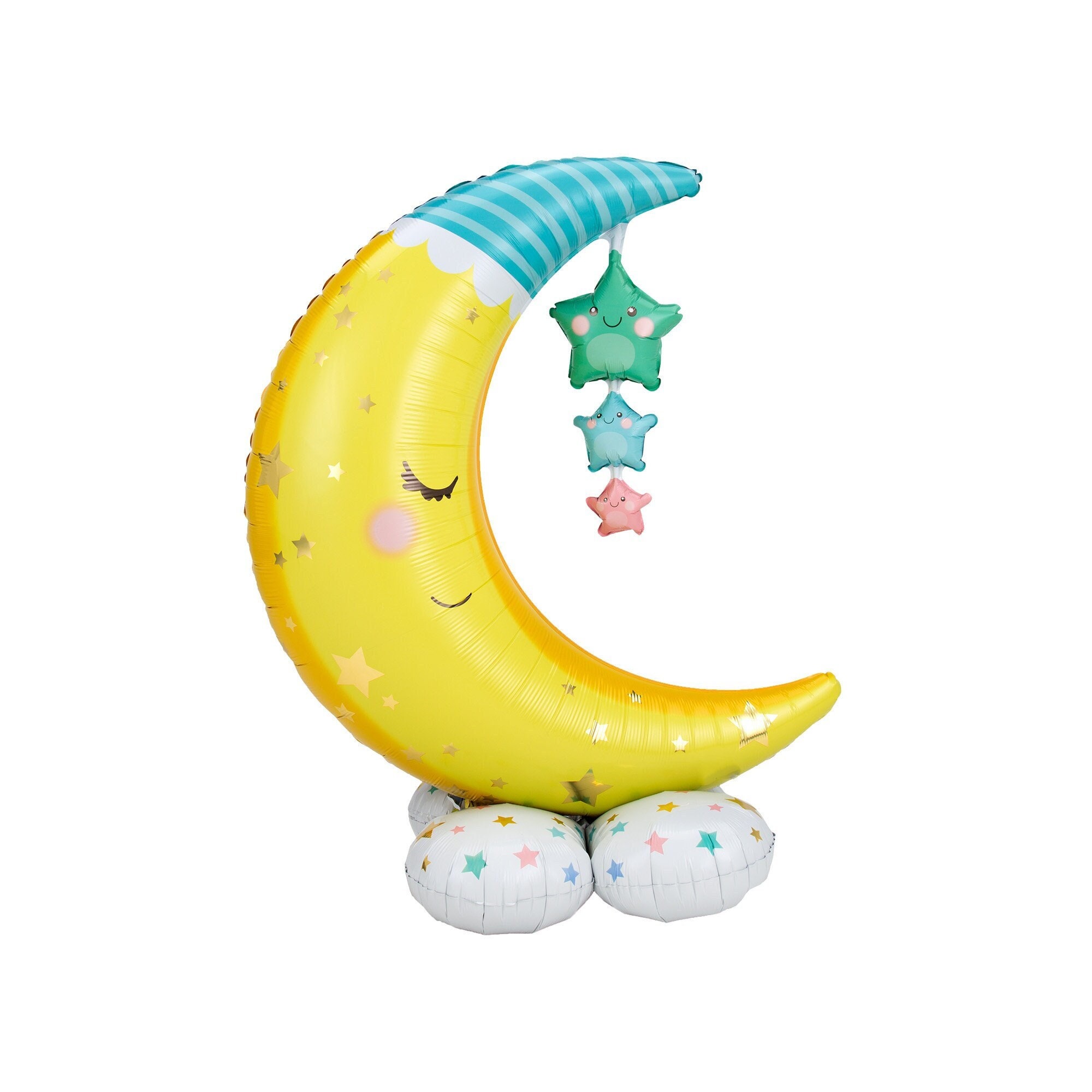 55 Standing Moon Balloon Crescent Moon And Stars Moon Theme Twinkle Twinkle Little Star Baby Shower Two The Moon To The Moon