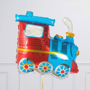 Train Balloon 20" -Train Party Train Birthday Baby Shower All Aboard Party Train Railroad Balloon Train Themed Party Train Party Decorations