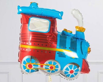 Train Balloon 20" -Train Party Train Birthday Baby Shower All Aboard Party Train Railroad Balloon Train Themed Party Train Party Decorations