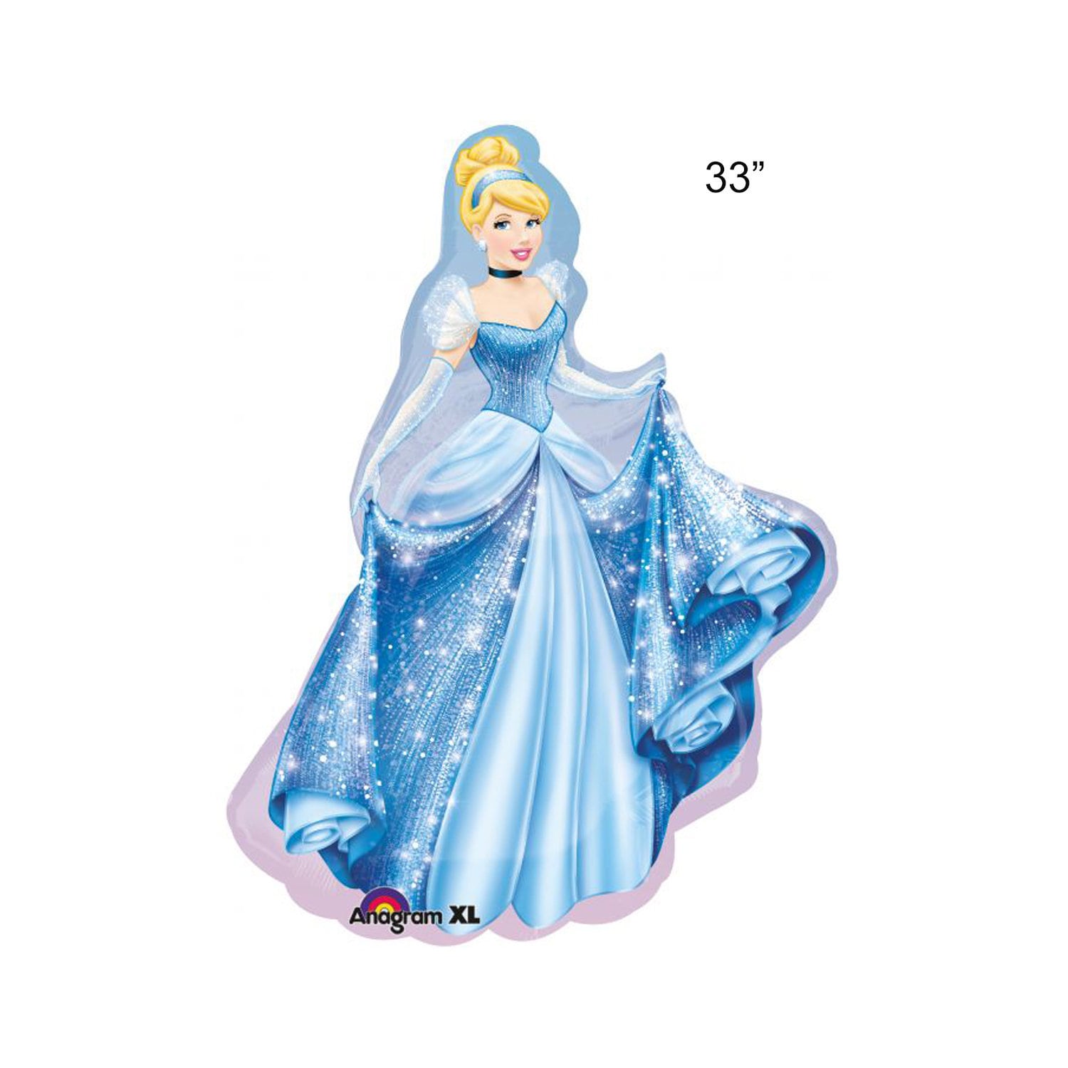  CINDERELLA - Globos de cumpleaños brillantes de Disney para  decoración de fiestas y princesas : Juguetes y Juegos