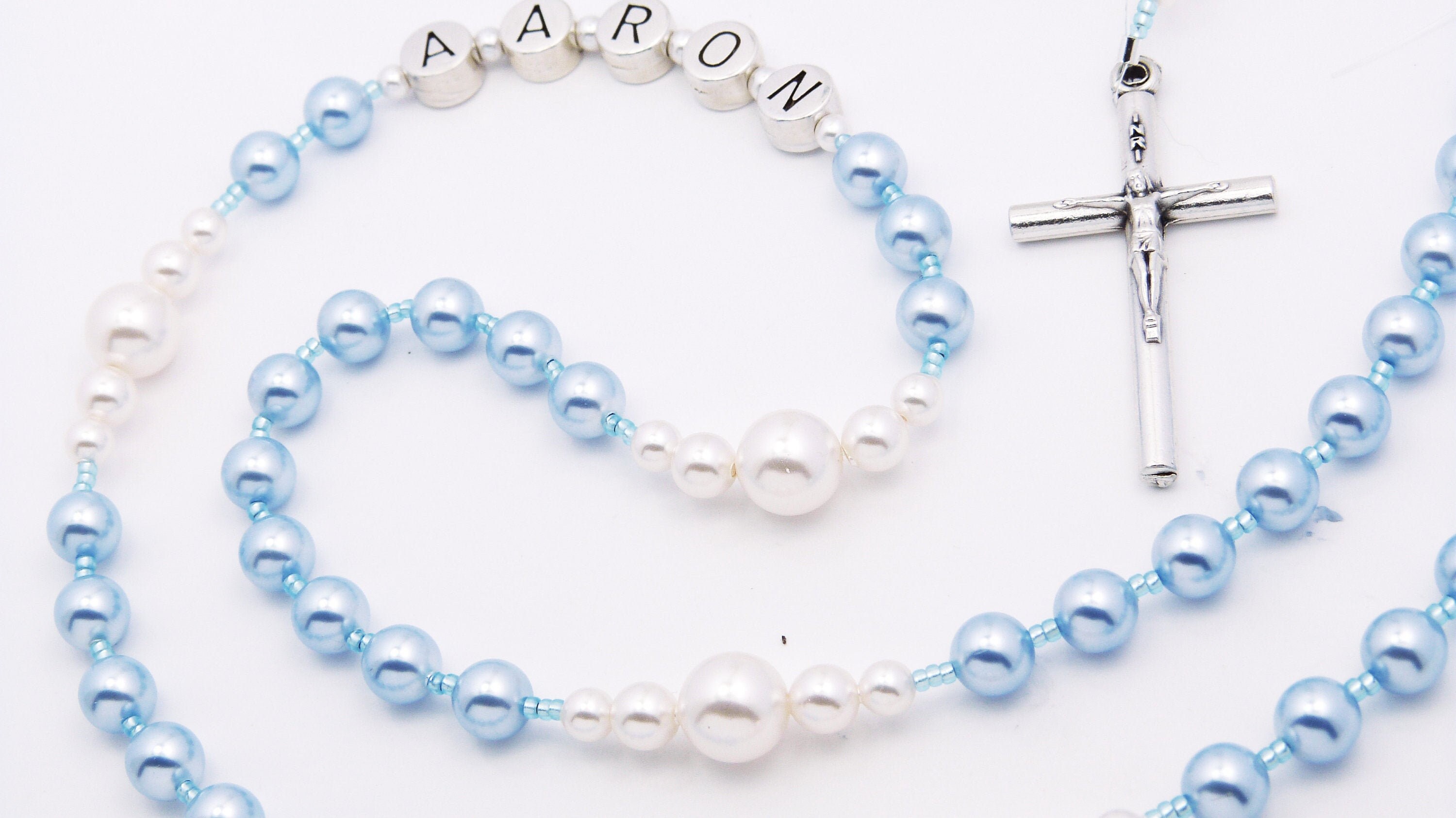 baby boy rosary baptism