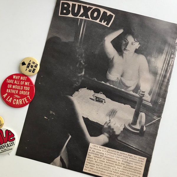 BUXOM Pinup Magazine Tear-Out 1954