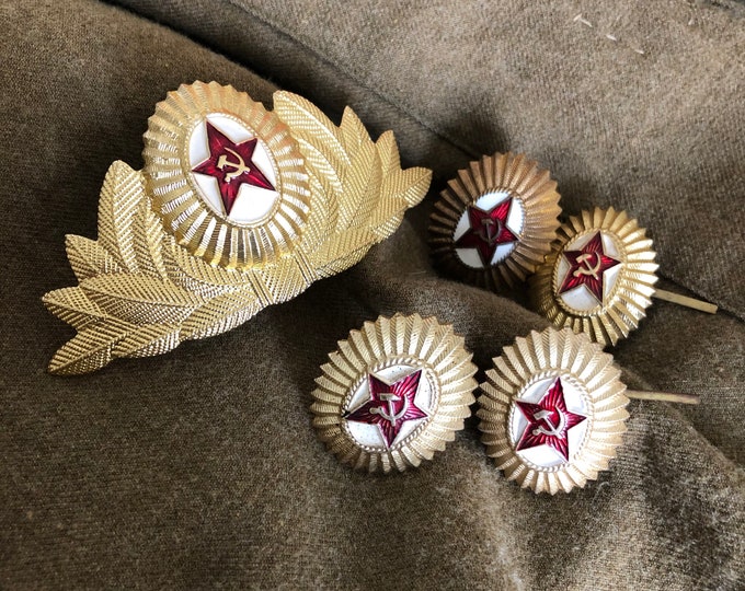 Soviet Hat Cockades Hammer and Sickle