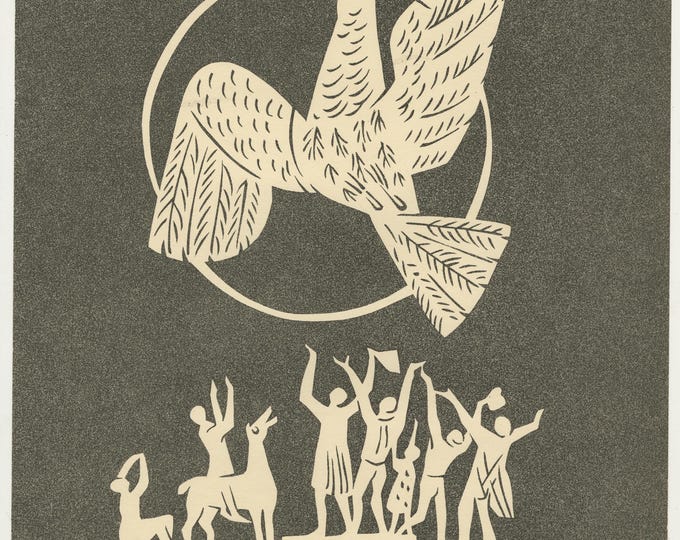 The Dove of Peace 1959 Original Lithograph by Fitz Griebel