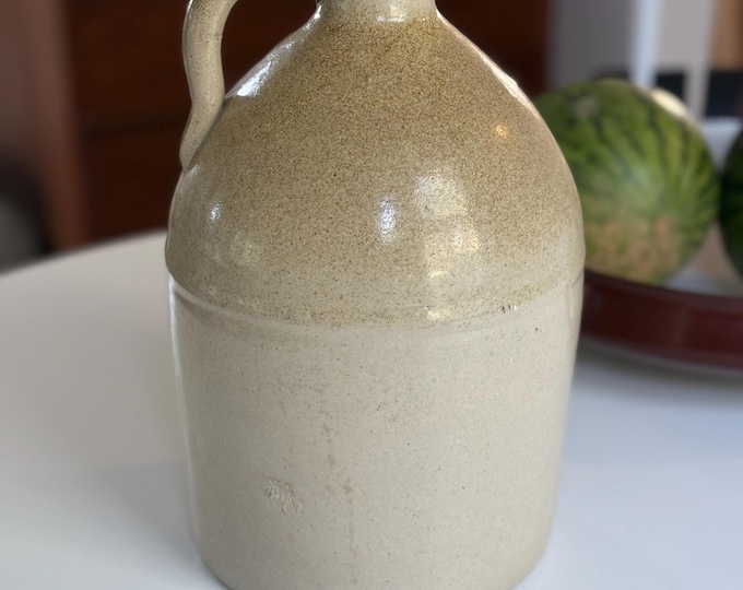 1900s Primtiive Stoneware, Salt Glaze Jug 11.5”