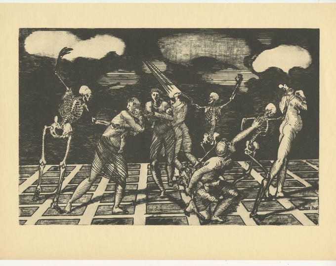 Nuclear 1959 Original Lithograph by Peter Peri