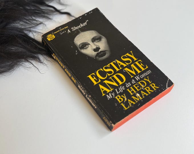 Autobiography: “Ecstasy and Me” by Hedy Lamarr, 1966 Paperback Book