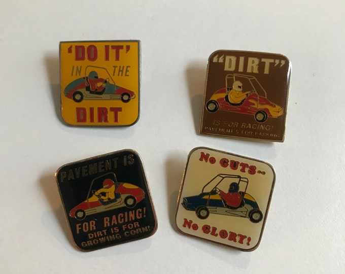 1980’s Enamel Go-Kart Pins