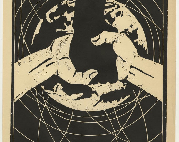 Lasting Peace 1959 Original Lithograph by J.W. Wassiljew