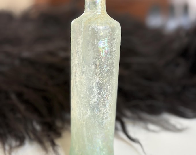 1800s Handblown Dug Glass Medicine Bottle 5.5”