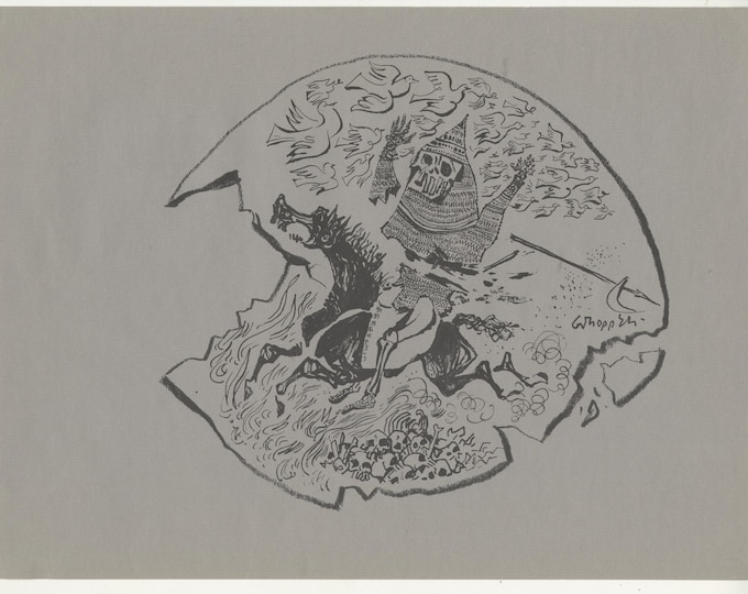 Peace and the Warrior 1959 Original Lithograph by William Gropper